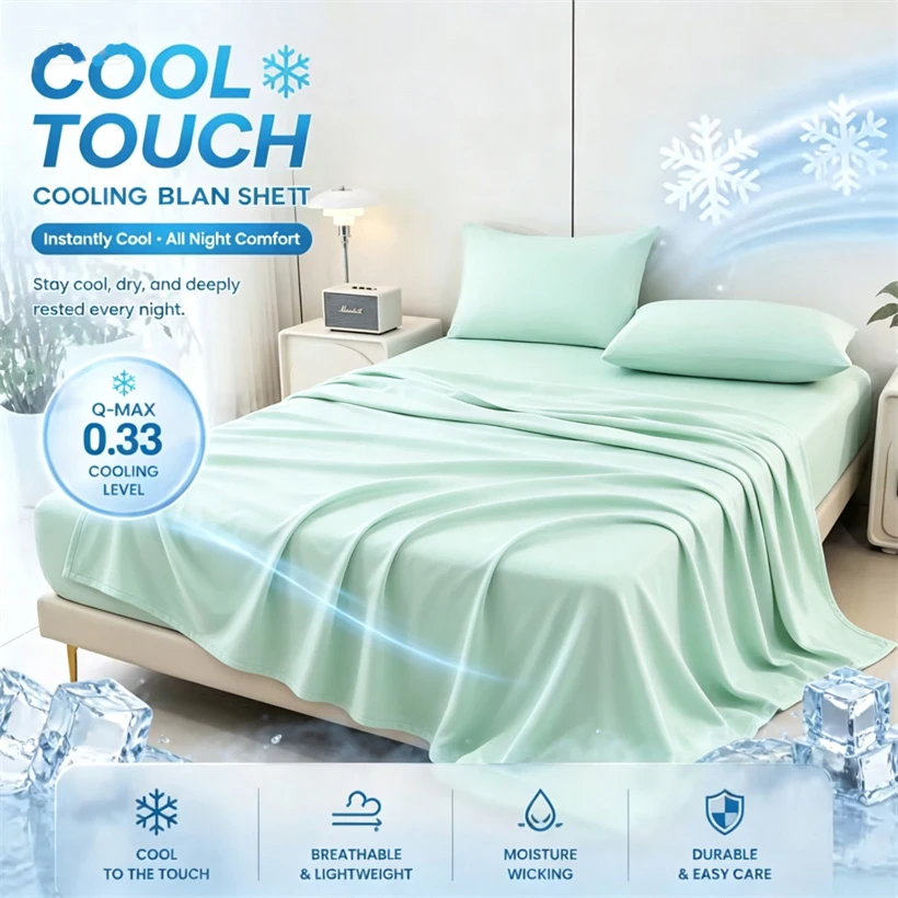 Summer Bed Blanket Ice Silk Cooling Blanket Air Conditioning Quilt Skin-friendly Lightweight Breathable Quilt For Home Office