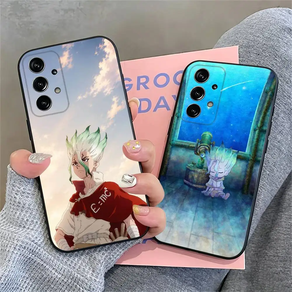 Anime Dr.STONE S-Senku Phone Case For Samsung S26,S25,S24,S23,S22,S21,S30,Ultra,Plus,Fe,Lite,Note,10,Black Cover