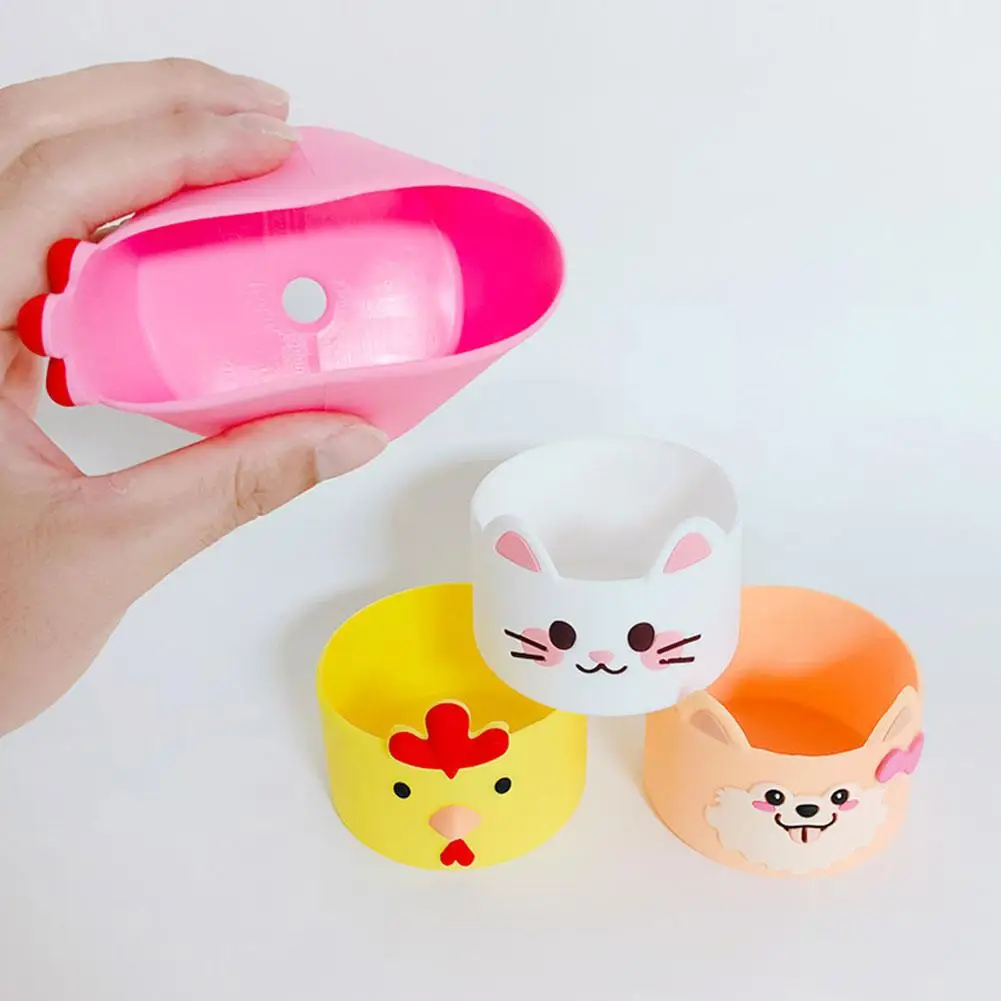 Frango dos desenhos animados gatos cães antiderrapante capa de copo de silicone para garrafa de água stanley base protetora