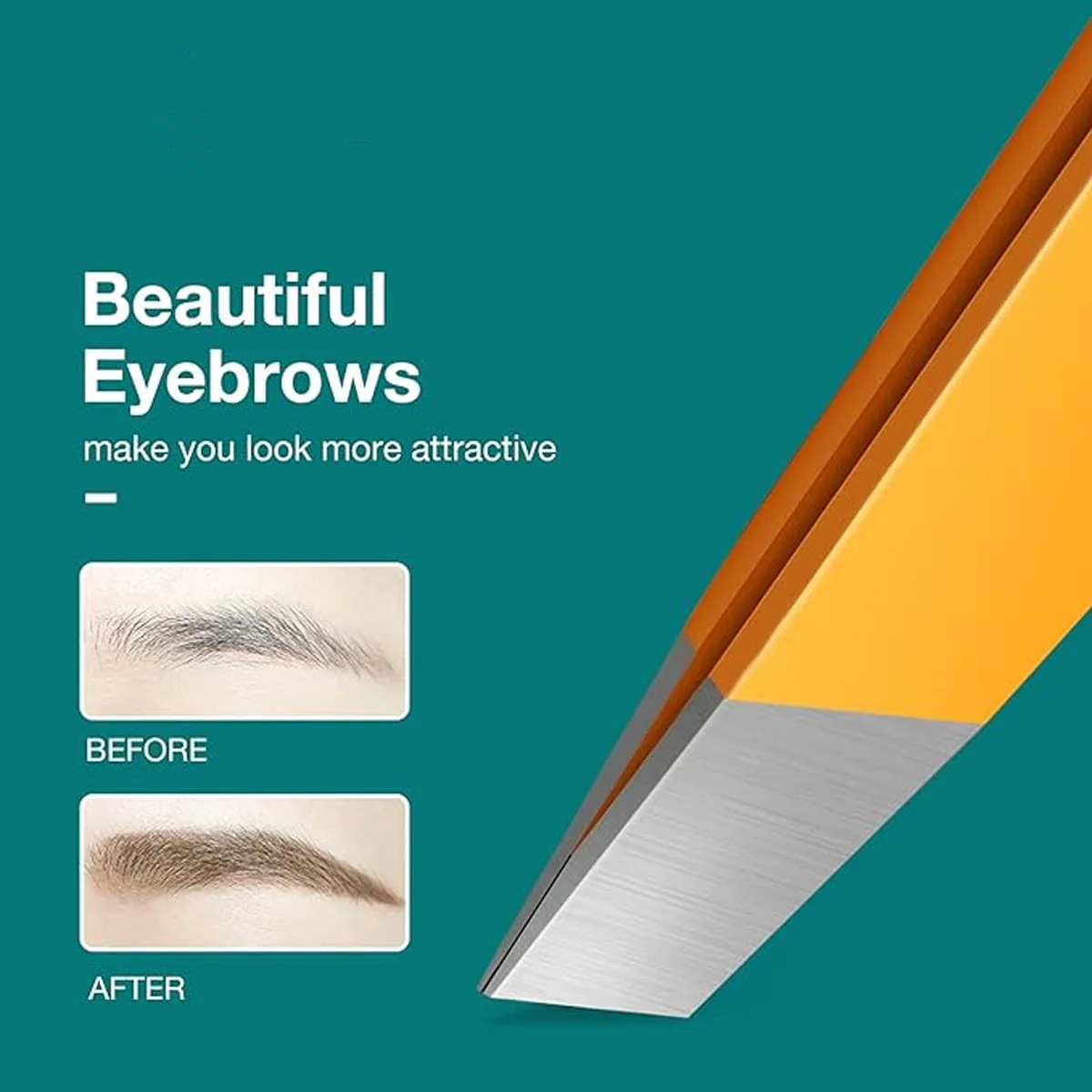 Precision And Durable Stainless Steel Eyebrow Tweezers Professional Trimming Tweezers Rust Proof And Anti-Static High-Quality