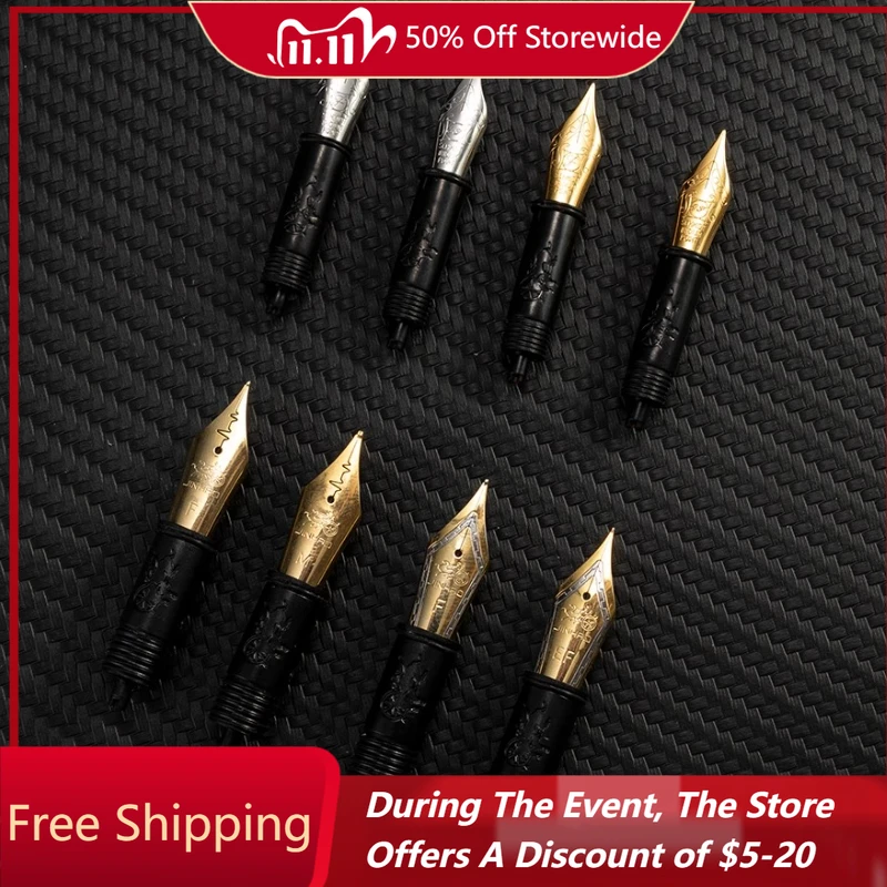 Caneta tinteiro schmidt com faca longa, ponta e pontas no.5 no.6 nib mão 0.5 0,7f/m, caneta de tinta, escritório, escola, escrita, presente suave