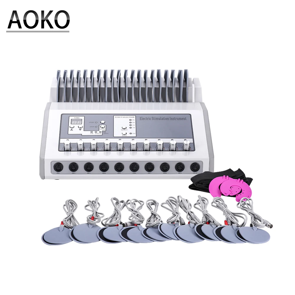 AOKO macchina per la perdita di peso stimolatore macchina per elettrostimolazione attrezzatura dimagrante massaggiatore stimolatore muscolare elettrico ems (rotondo