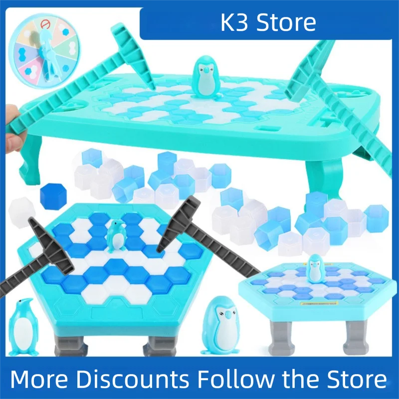 

Ice breaking rescue penguin ice breaking platform toy desktop parent-child game interaction
