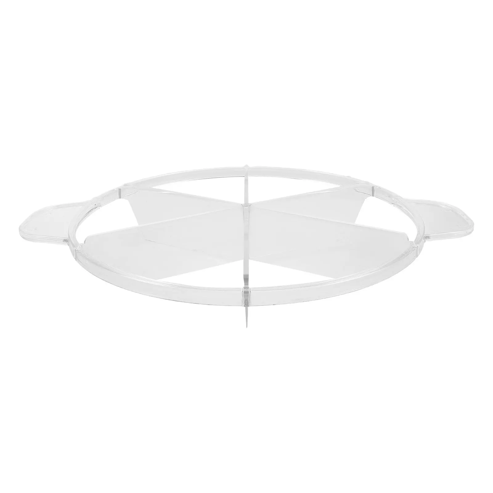 Pie 6-Cut Cutter Manual Pizza Slicer Side Handle 10.2 Diameter Cake Divider Tool Even Slices Rust-Proof Commercial Home Baking