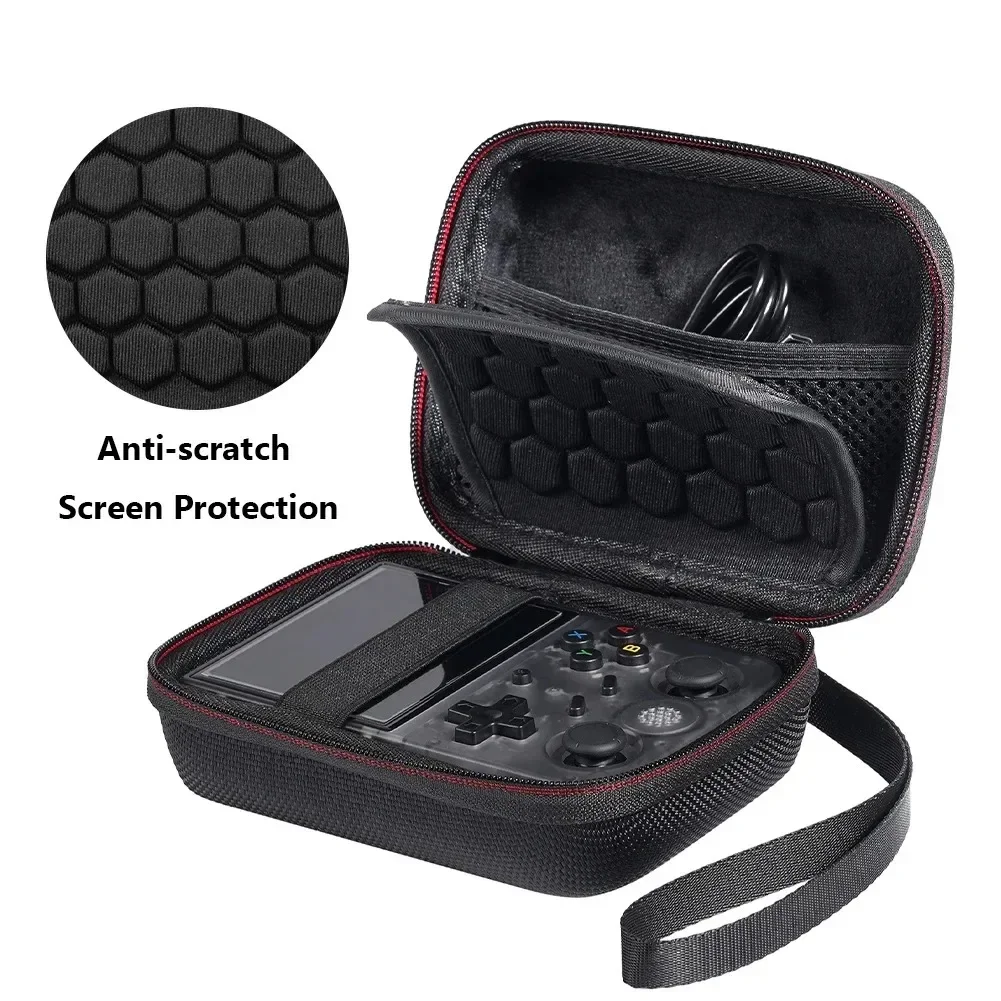 Hard Travel Carrying Case for Anbernic RG35XX RG353V RG353VS, Shock‑Resistant Handheld Game Console Protective Storage Pouch