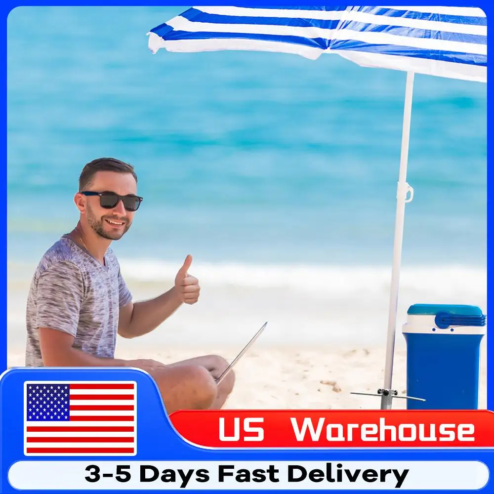 

Металлический анкер для пляжного зонта без копания, сверхпрочная подставка для зонта, крепление для зонта на пляже и грунте, для основания садового зонта