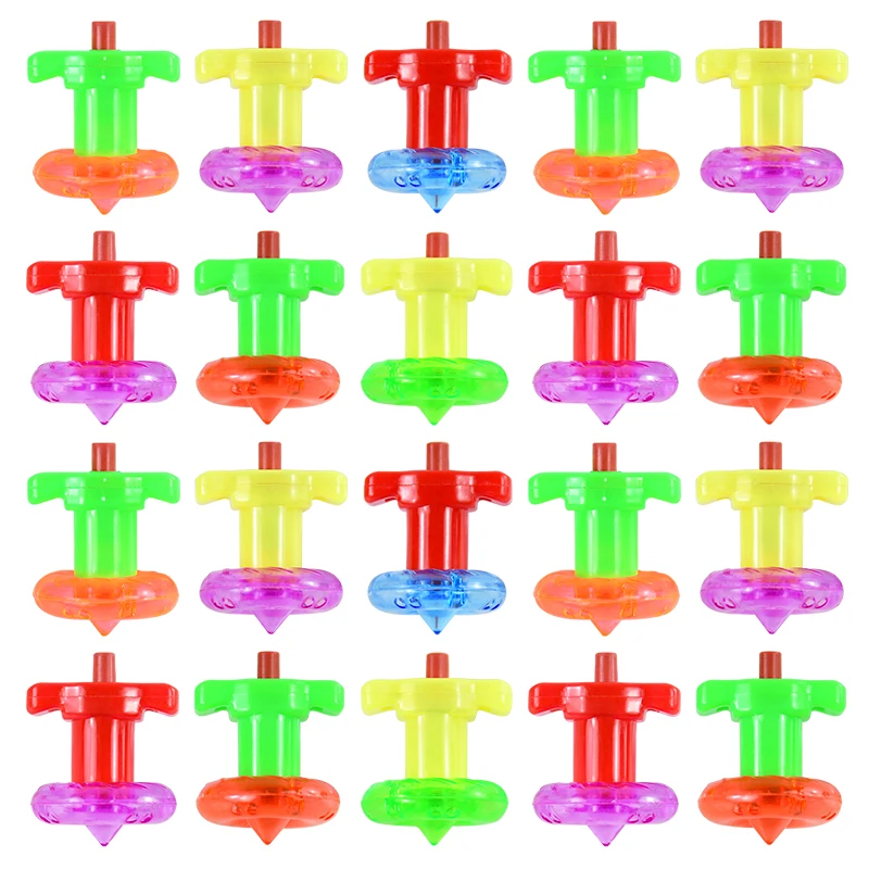 10pcs Random Color Rotating Gyro Torsion Gyro Toys Gyroscope Spinning Tops Children Kids Birthday Party Favors  Guest Gifts