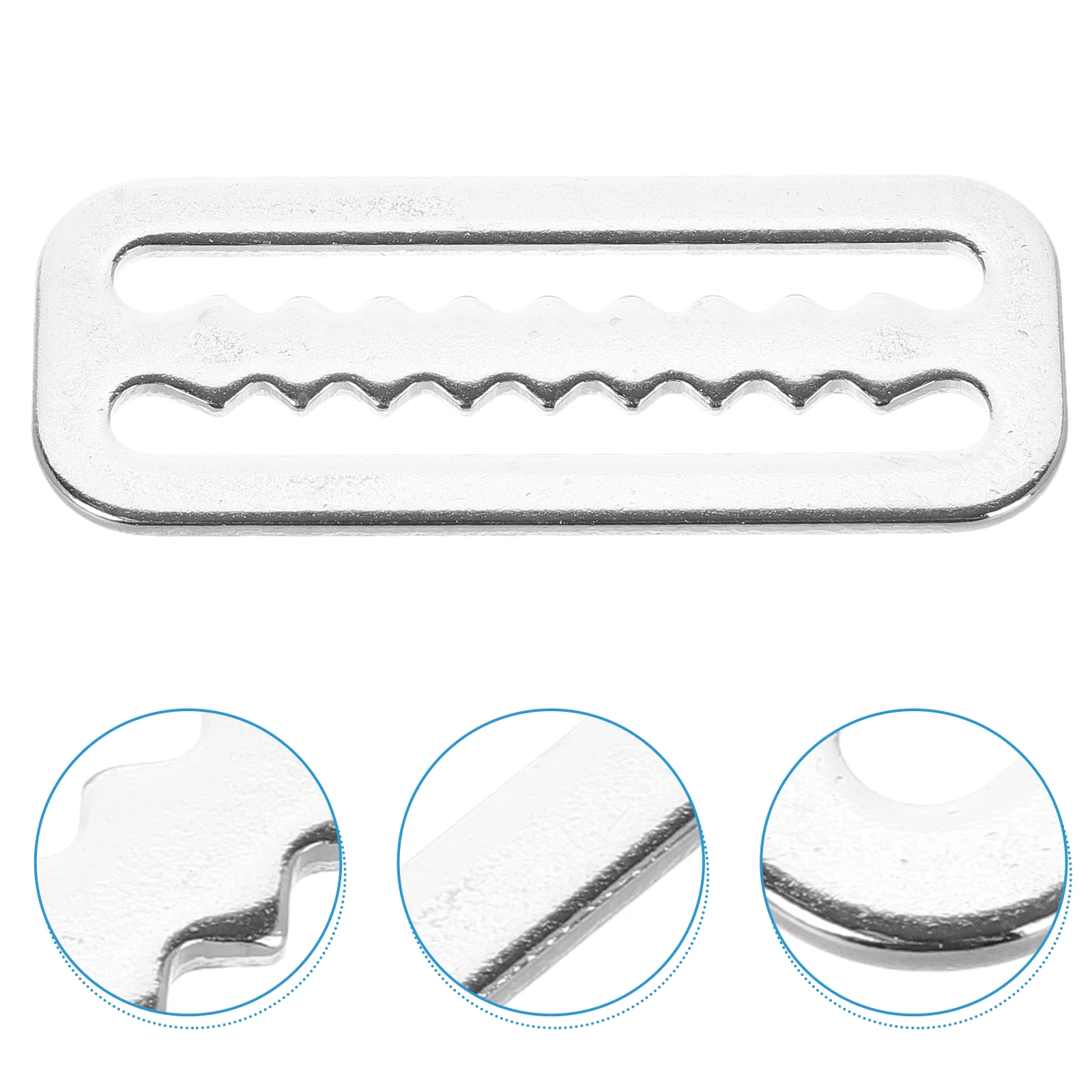 

5Pcs Stainless Steel 316 Serrated Belt Buckle Diving Webbing Keeper Weight Slider Outdoor Gear Dive Weights Retainer Scuba Strap