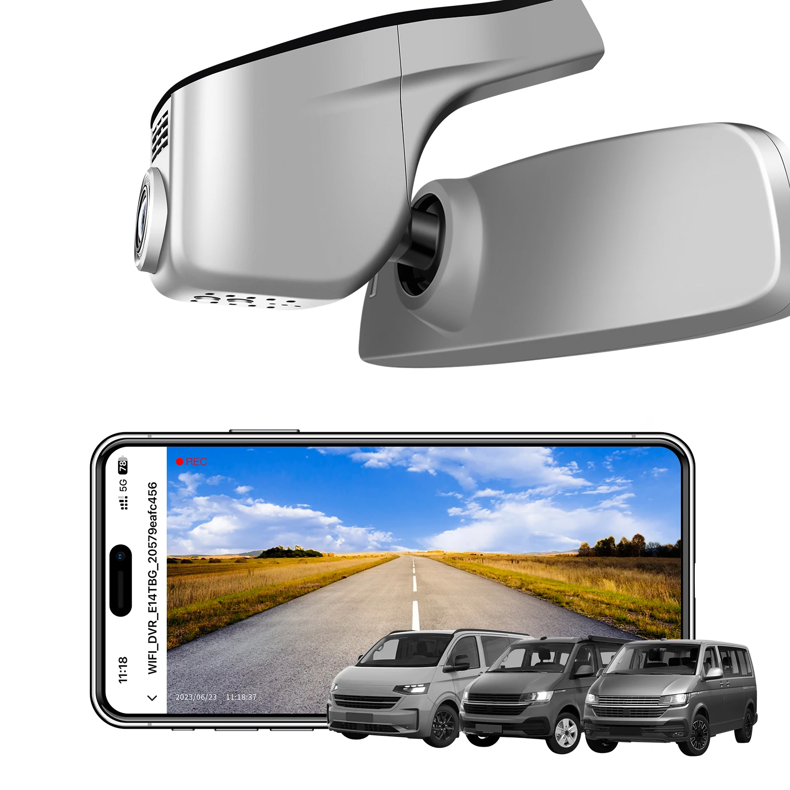 Mangoal 4K Dash Cam Voor VW Transporter T6 T6.1 Multivan California Caravelle 2016-2025 (Model A/B) WiFi APP GPS Auto DashCam