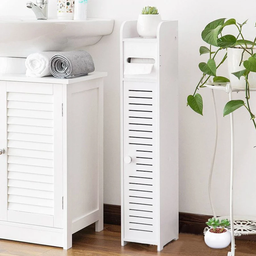 Organizadores de estanterías de inodoros sanitarios de dos pisos con puertas, estantes de baño, estantes de esquina