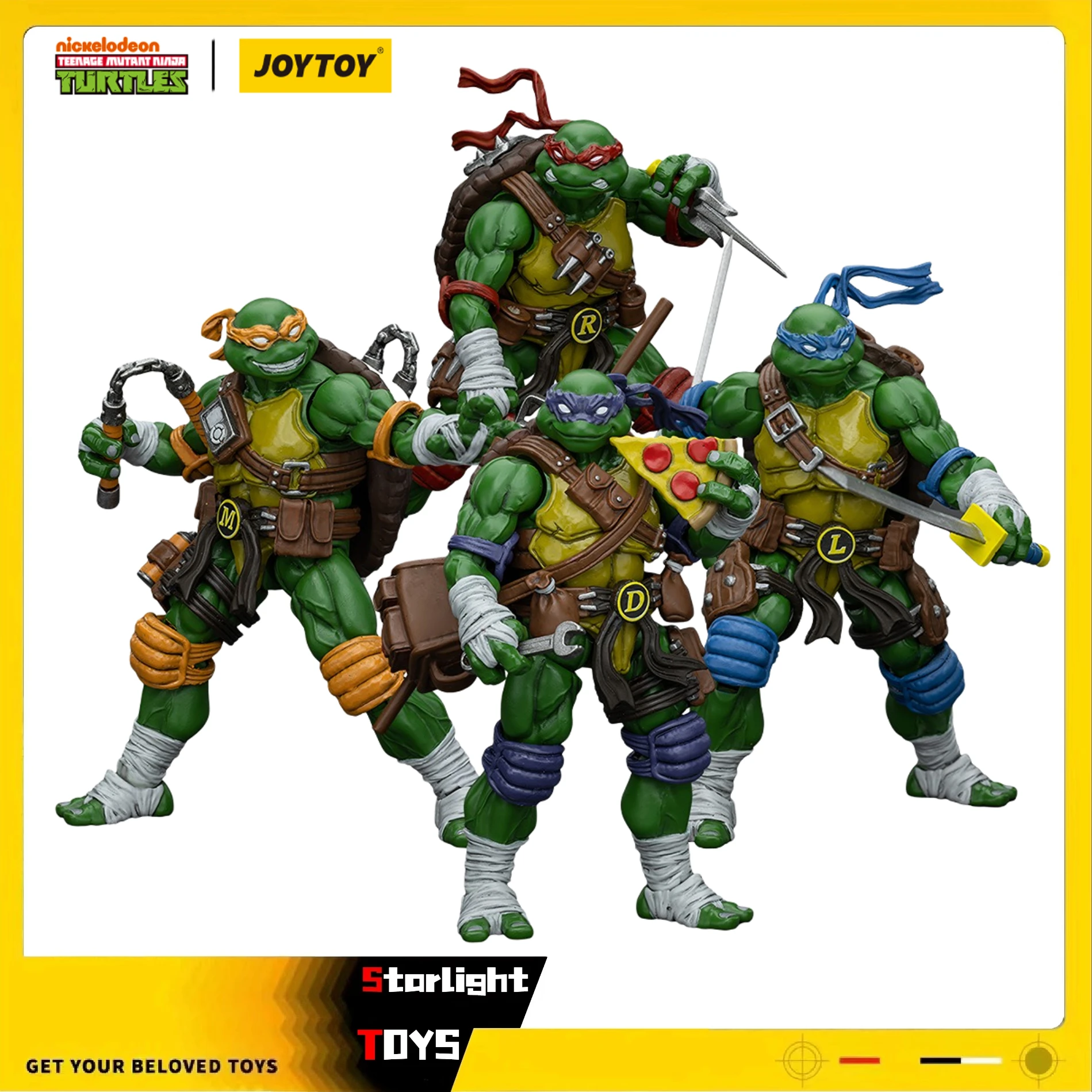 

Фигурка JOYTOY 1/18 TMNT-Michelangelo Donatello Leonardo Raphael, модель игрушки, подарки