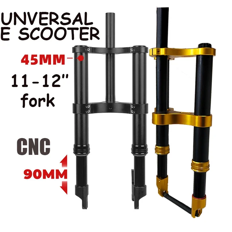 11-12inch Universal Electric E Scooter Suspension  Fork 12inch Super Refit Invert Double Crown Front Fork for Scooters EBike