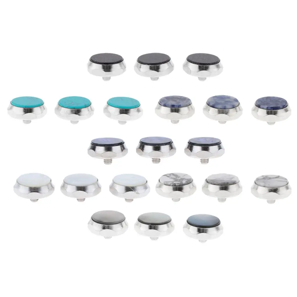 Trumpet Finger Buttons Alloy Valve Caps Brass Instrument Parts for Trumpet Maintenance Kit and Repair