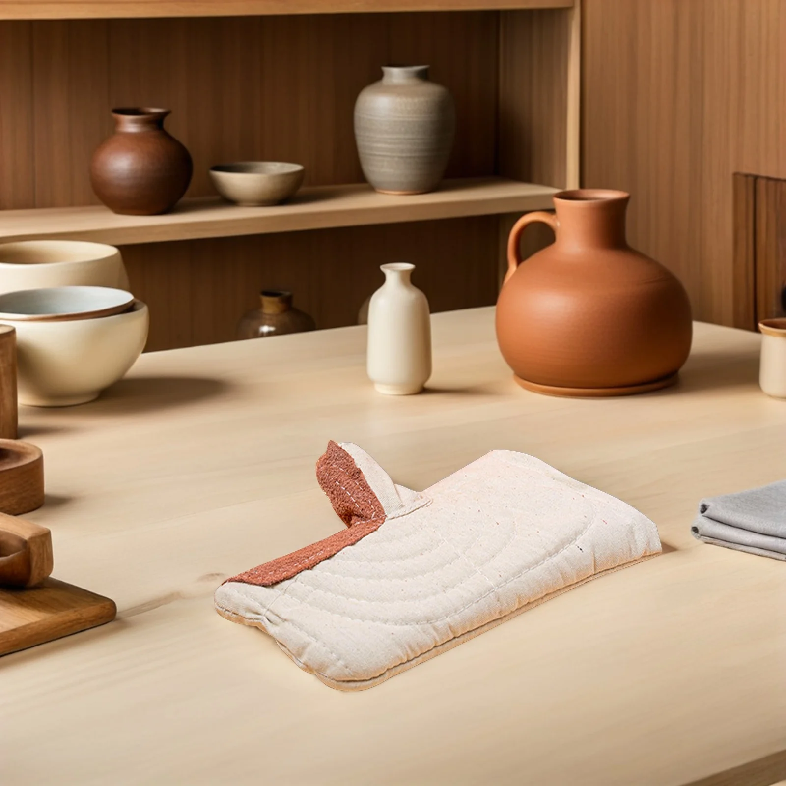 

1 Pair Heat Resistant Kiln Gloves High Temperature Work Thermal Insulated Mittens For Pottery Ceramics Glass Oven Grilling