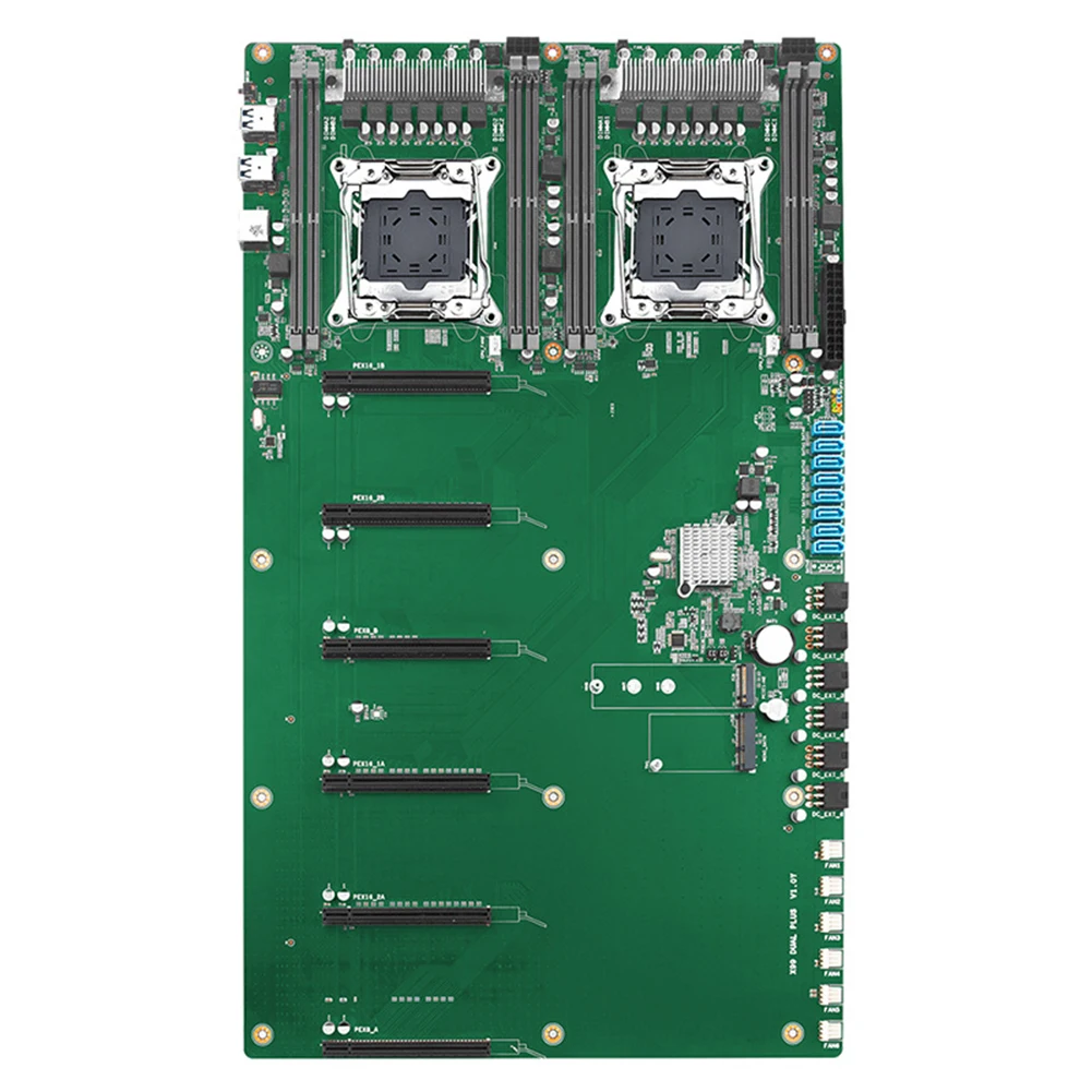 

X99 DUAL PLUS Mining Motherboard 4* PCIe3.0 X16+2*PCIe3.0x8 LGA 2011-3 V3/V4 CPU Socket Computer Motherboard 8* SATA3.0 NVME M.2