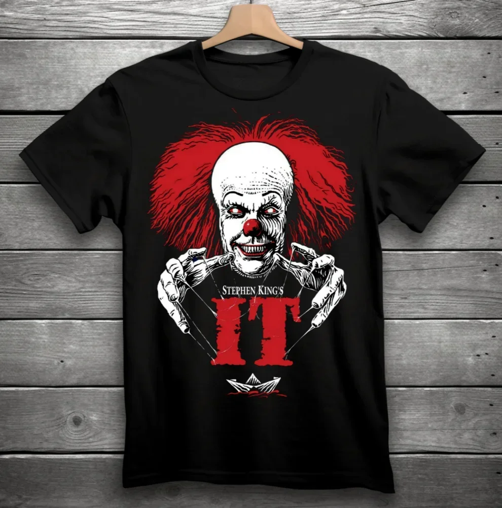 It Pennywise Stephen King Movie Horror T-Shirt Black