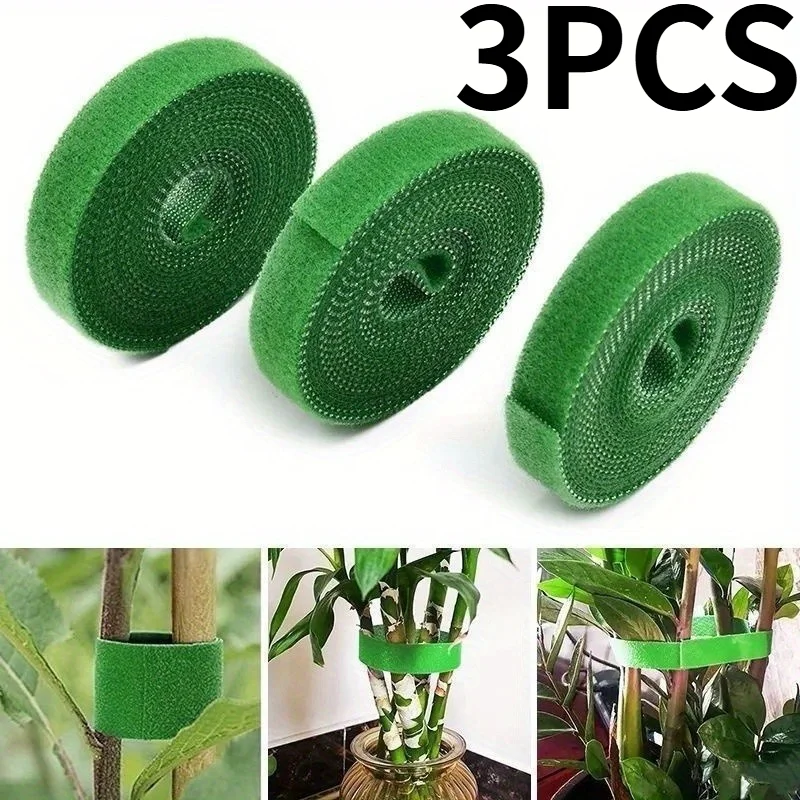 3pcs Self-adhesive Plant Nylon Cable Tie, Cable Tie, Support Garden Twine Bandage Multi-Functional, Secure. Gardening Tasks