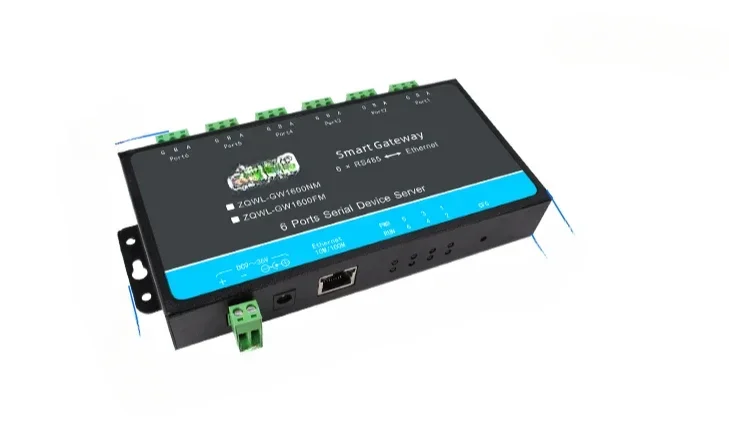 RS485 Isolated Network Port to 6 Channel Ethernet Module for Serial Port Modbus Gateway Communication Management Machine