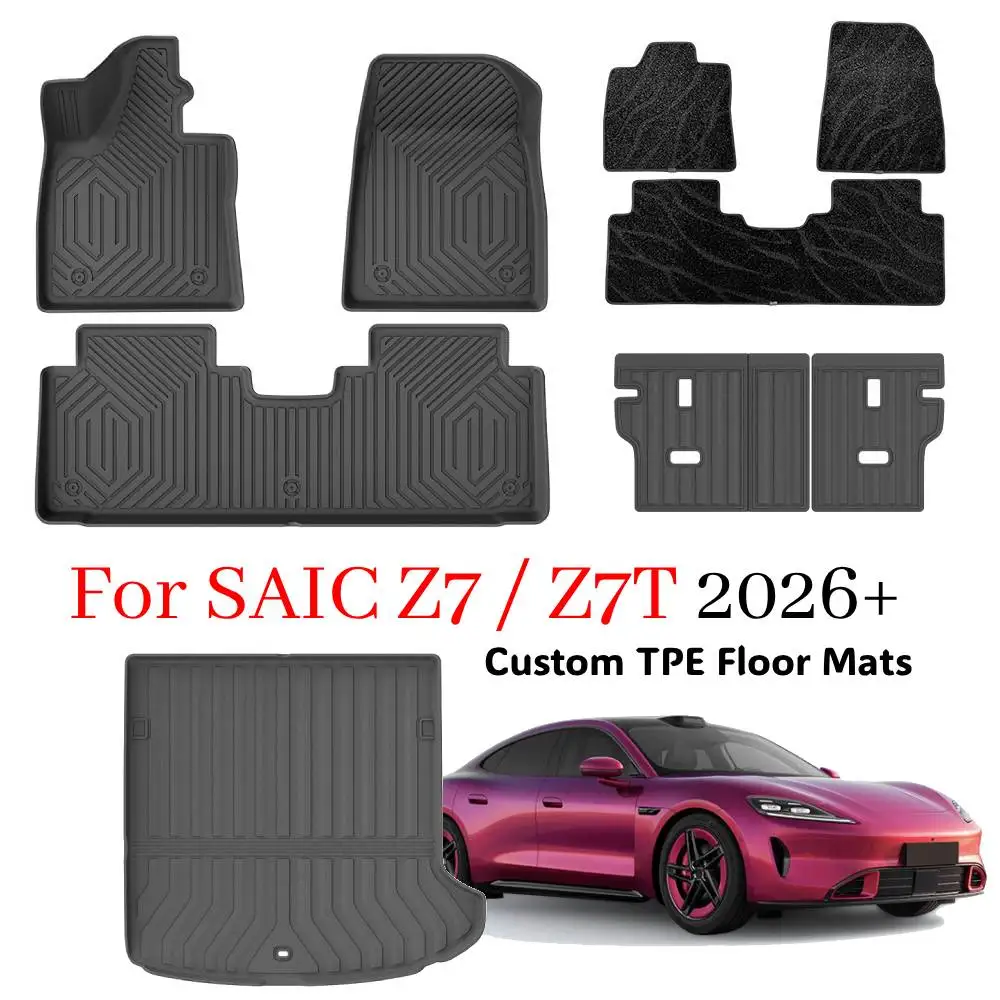 

For SAIC Z7 Z7T 2026+ Custom TPE Floor Mats Auto Interior Duty Waterproof Non-slip Carpets Protector Foot Tools fit Shangjie Z7