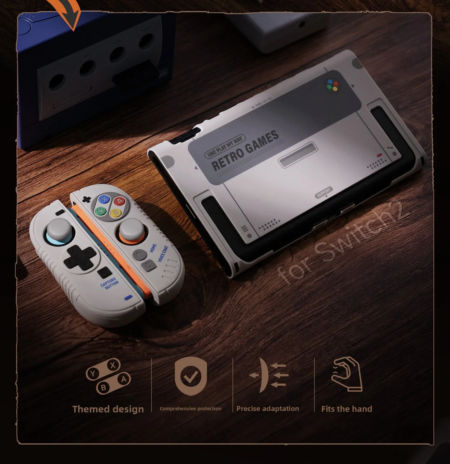 IINE Switch 2 Handle Protective Cover Hard Shell Silicone Sleeve Joystick Cap Main Engine Protective Shell NS2 Gaming Accessory
