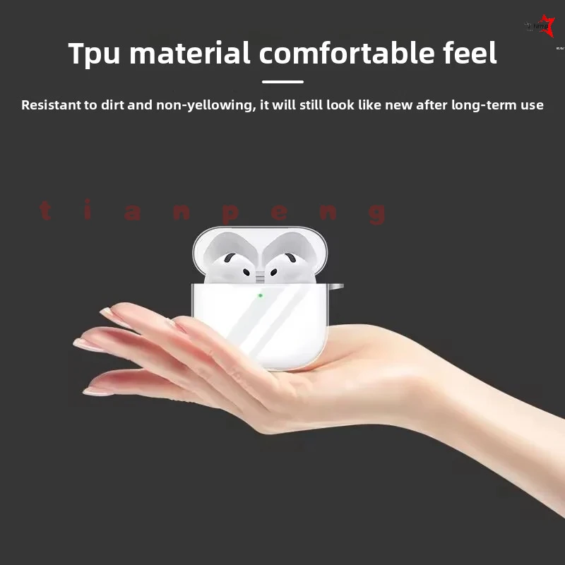 For AirPods (4) Cover TPU Construction Wraps The Charging Case Fully And Buffers Collision Force To Avoid Surface Scratches Duri