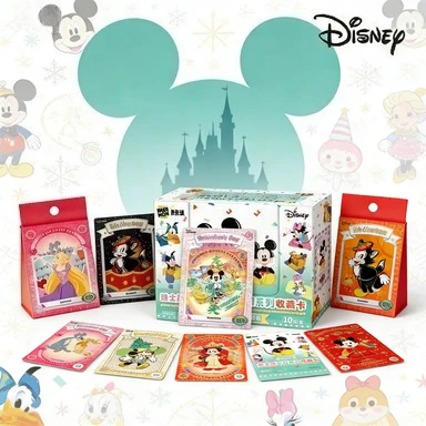 

Официальный набор праздничных карточек Disney с Микки и Дональдом, праздничный подарок для детей и семейных торжеств, ограниченный сезонный набор карточек