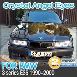 LED Crystal Angel Eyes  rings Kit for BMW 3 series E36 316i 318i 320i  323i 325i 1990-2000 Retrofit with Turn Signal Light