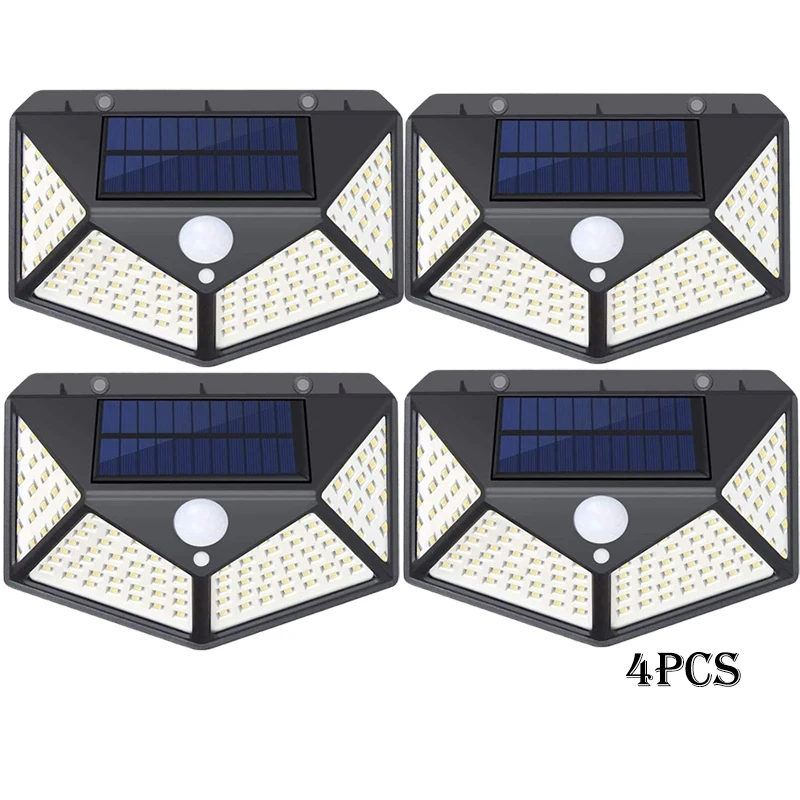 1-12 stuks zonne-verlichting buiten 100 LED wandlamp bewegingssensor verlichting waterdichte zonne-straatverlichting voor tuin veranda tuin garage