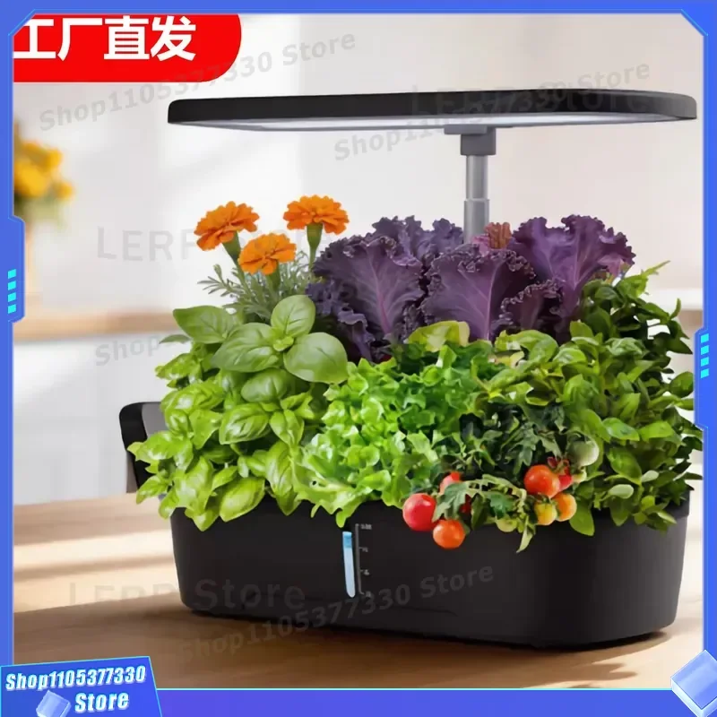 Smart Hydroponic Growing System for Home Garden Indoor Soilless Vegetable Herb Planter Kit with LED Light Automatic Watering