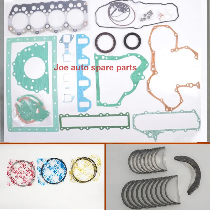 engine complete overhaul full gasket set kit main crankshaft connecting conrod con rod bearing piston ring for Mitsubishi S4S