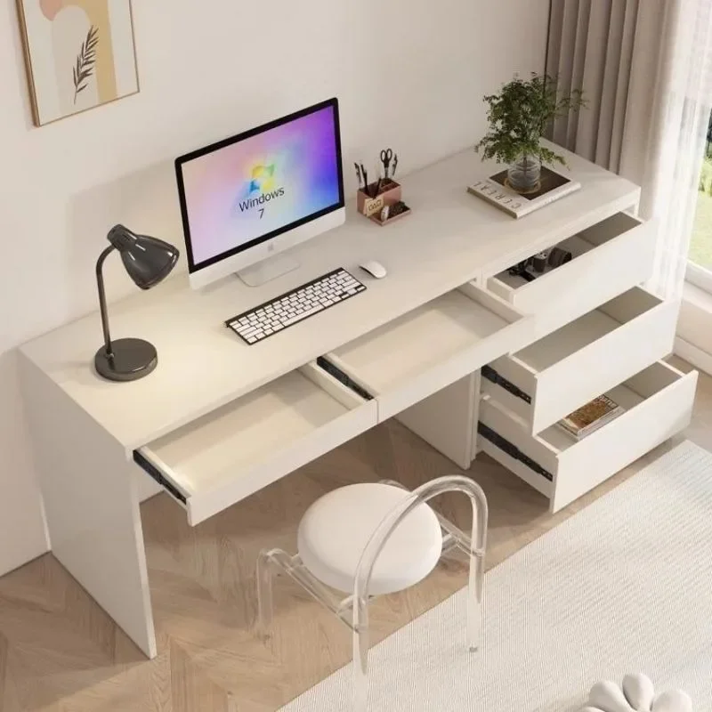 Desk bookcase integrated household solid wood student study table writing desk now simple bedroom