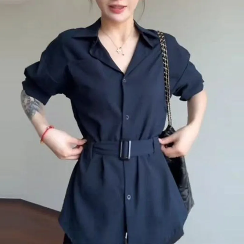 

Рубашка с длинными рукавами во французском стиле ретро, женская летняя новая шикарная рубашка на бретелях