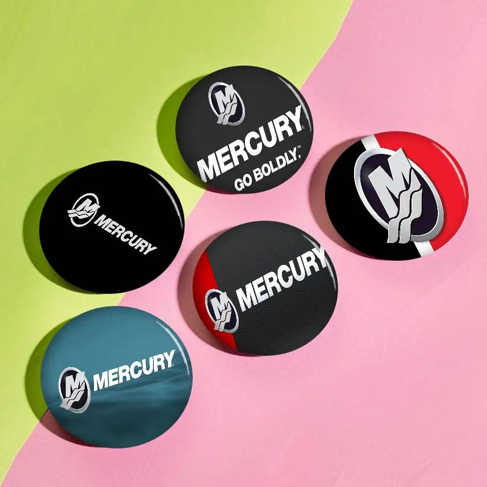 Mercury Racing Tinplate Soft Button Pin Brooch Metal Badge Custom Jewelry Accessories Hat Bag Lapel