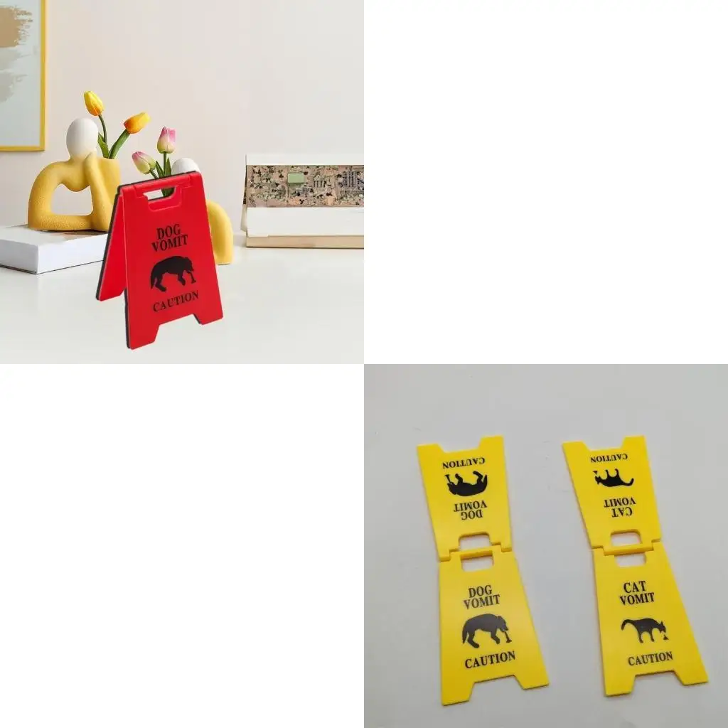 L43A Durability Pet Vomit Warning Sign For Homes With Cats And Dogs Funny Gift