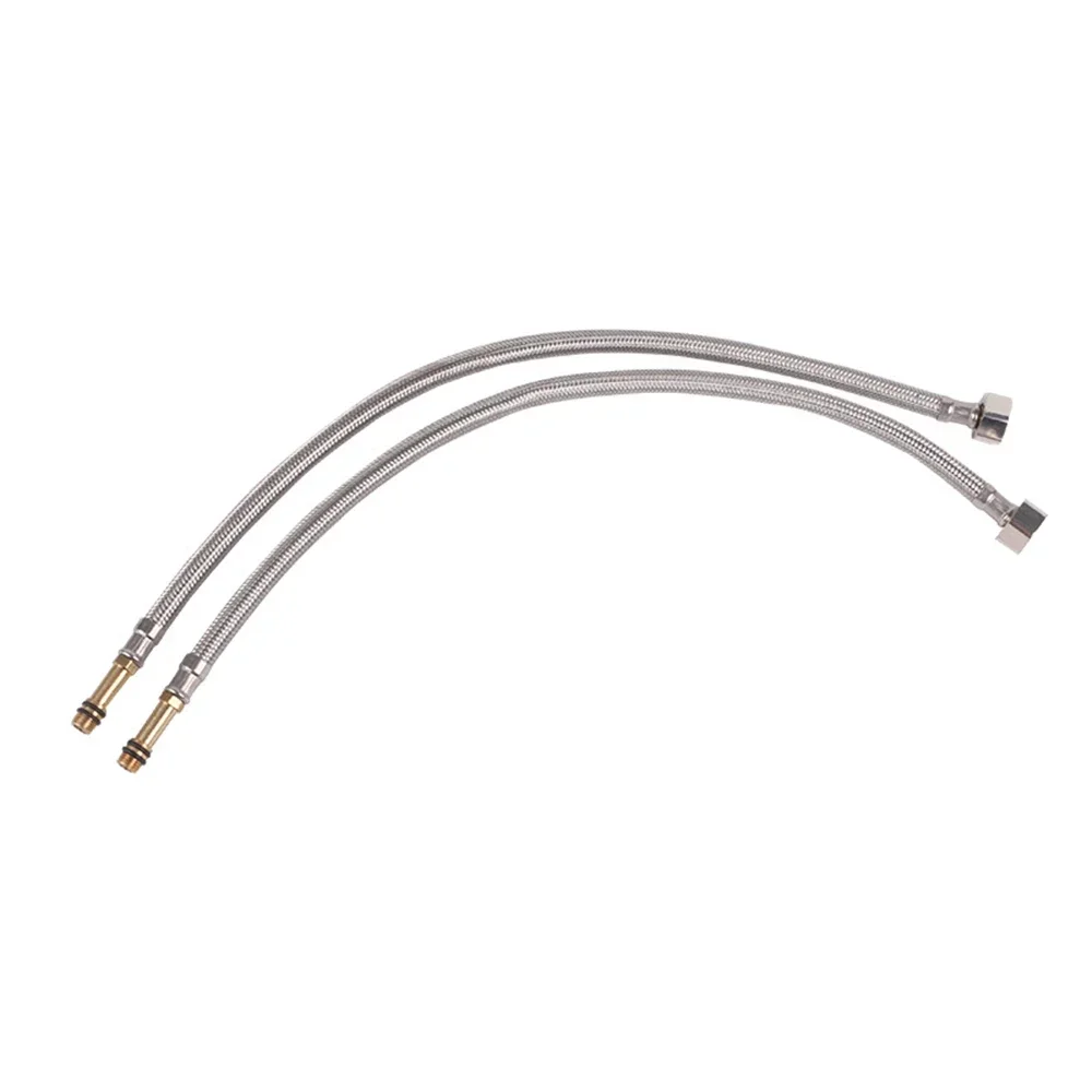 Stainless Steel  Head Braided Water Inlet Hose Single Hole Cold And Hot Water Vegetable Sink Faucet Lengthened Water Inlet Pipe