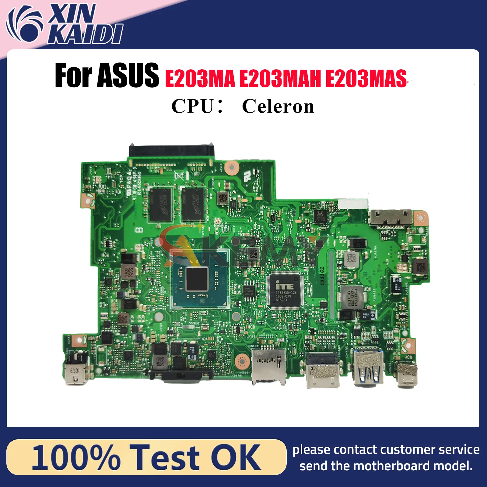 

E203MA Материнская плата для ноутбука ASUS EeeBook E203MA L203MAH E203MAH E203MAS L203MA E203M Материнская плата с процессором Celeron 100% тестирование ОК