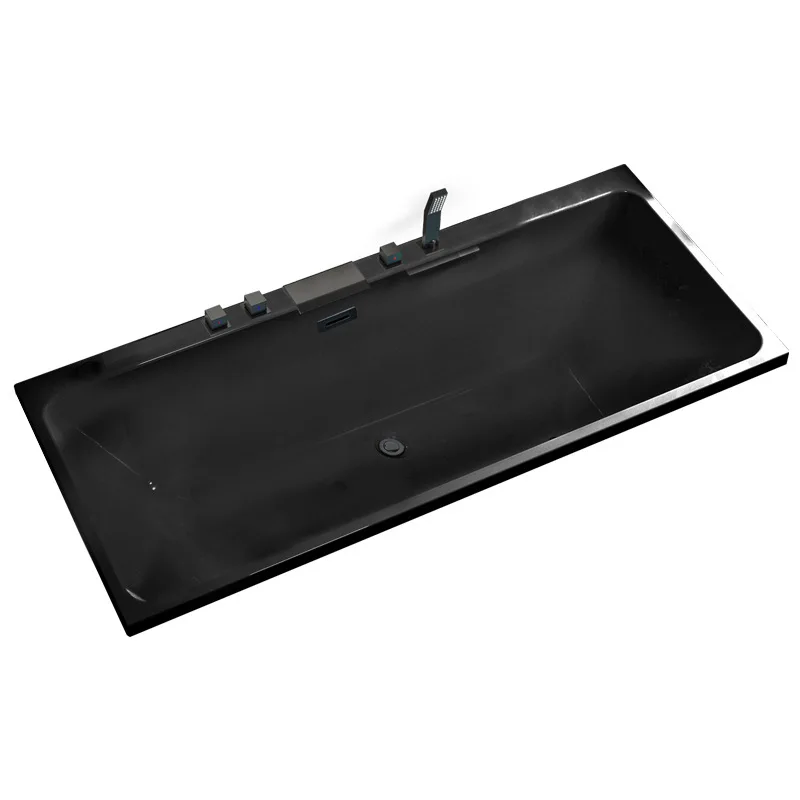 Black acrylic recessed bathtub adult hotel project no group masonry peripheral color bathtub