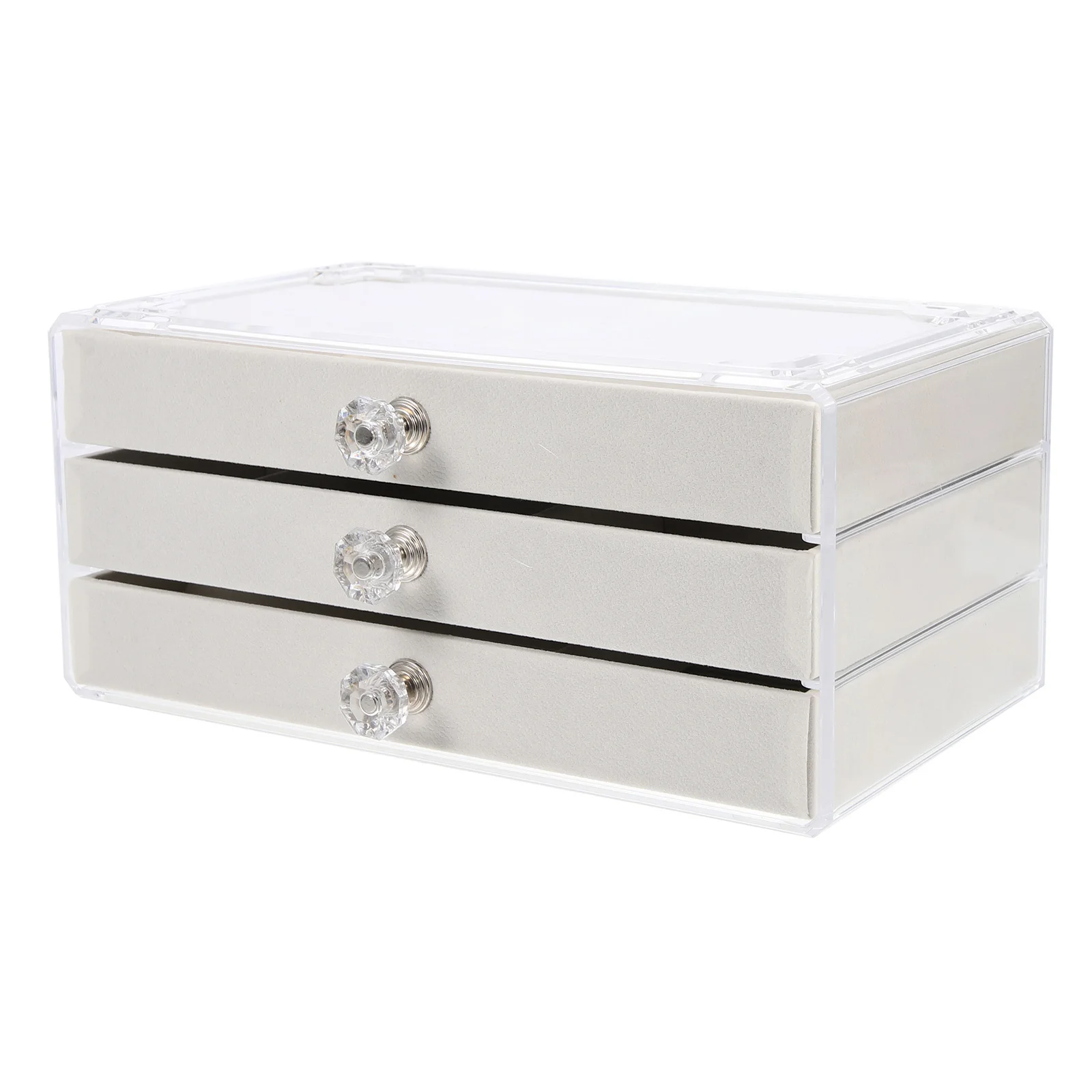 

Multi-Layer Desktop Jewelry Holder Plastic Rings Display Box Earrings Storage Case Bracelet Organizer Necklace Container