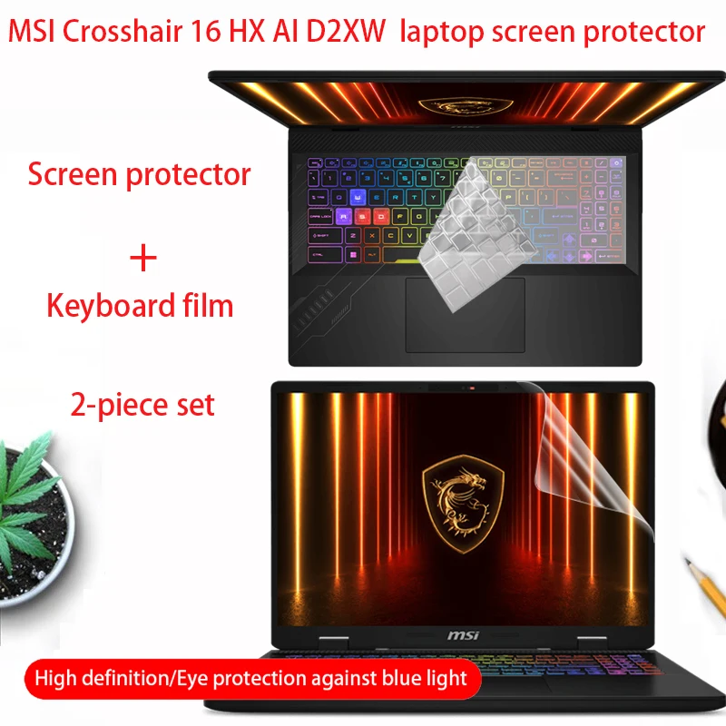 For 2025 MSI Vector 16 HX AI A2XWHG/A2XWIG laptop screen protector 16-inch 16:10 Vector 16 HX A14V/A14VHG computer keyboard film