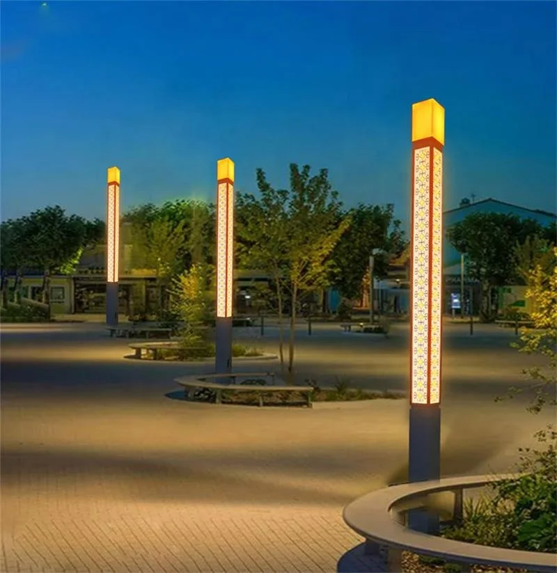 80w 야외 정원 조명 IP65 방수 Led 안뜰 조명 정원 포스트 라이트 빌라 커뮤니티 LED 잔디 조경 램프