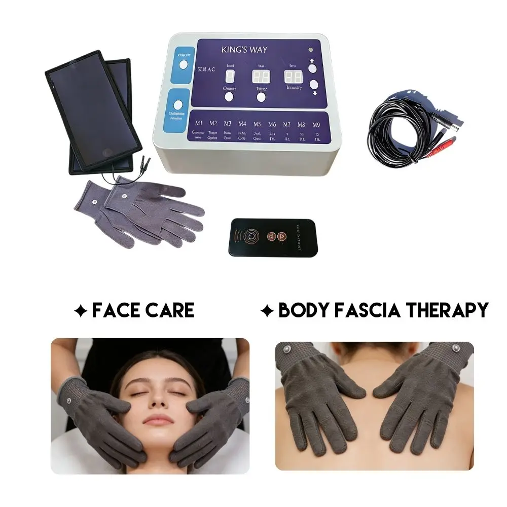 Bioelectric Conductive Gloves Microcurrent Therapy Machine For Fascia Relaxation Muscle Recovery Body Care