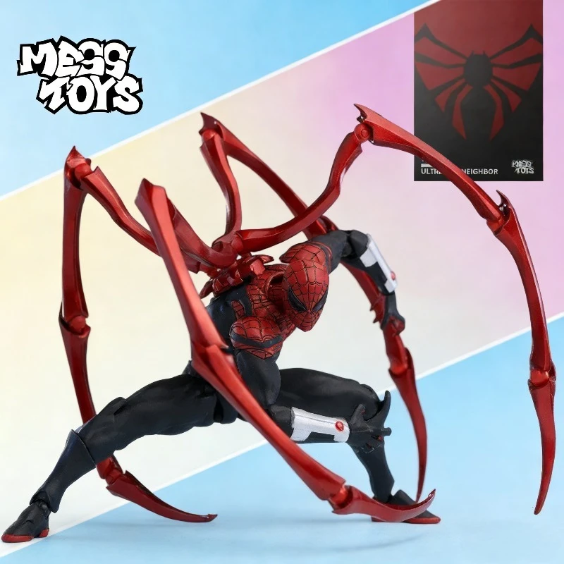 

Оригинальная серия MESS TOYS Spider-Verse: Подвижная фигурка Питера Паркера в масштабе 1:12 | Коллекционная модель в стиле аниме для фанатов