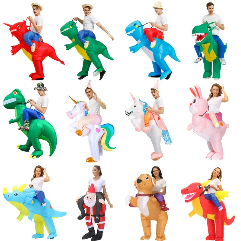 

Adult Kids Chase Game Birthday Party Cosplay Cartoon Animal Easter Bunny Dinosaur Pterosaur Tyrannosaurus Rex Inflatable Costume