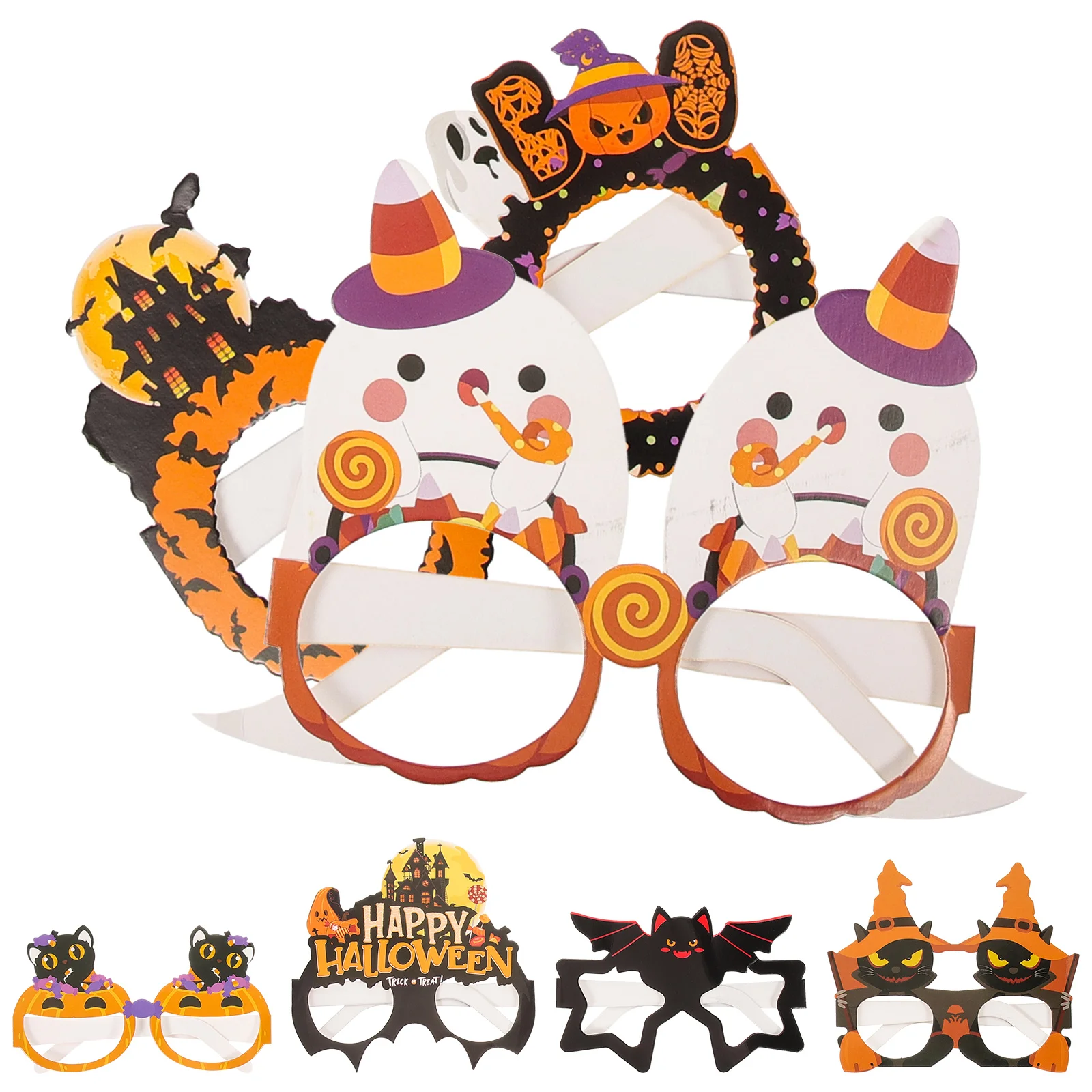 

Halloween Glasses Decoration Funny Party Paper Eyeglasses Decorative Diy Novelty