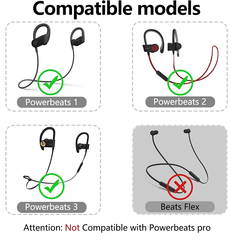 كوتو-سيليكون استبدال سماعات الأذن ل باور بيتس ، 2 ، 3 سماعة ، Powerbeats2 ، Powerbeats3 ، مكافحة زلة الرياضة الأذن نصائح ، براعم سماعات الأذن
