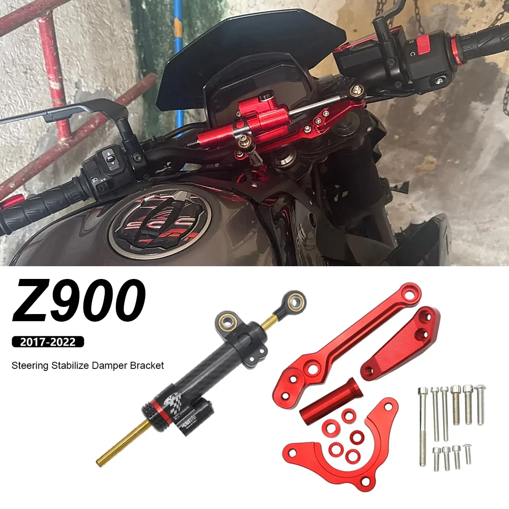 

Motorcycle Accessories New For Kawasaki Z900 Z 900 2017 - 2022 Steering Stabilize Damper Bracket Mount Motorbike Damper Steering