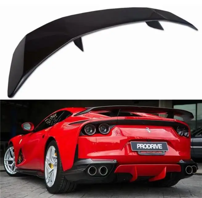 

Real Dry Carbon Fiber Car Rear Wing Trunk Lip Spoiler For Ferrari 812 Superfast GTS 2017 2018 2019 2020 2021 2022