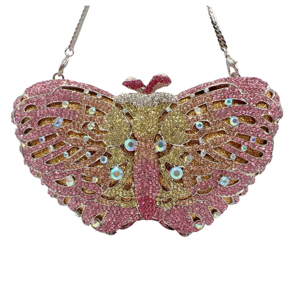 

Металлическая жесткая коробка с бриллиантами, банкетная цепочка, клатч, женская сумка