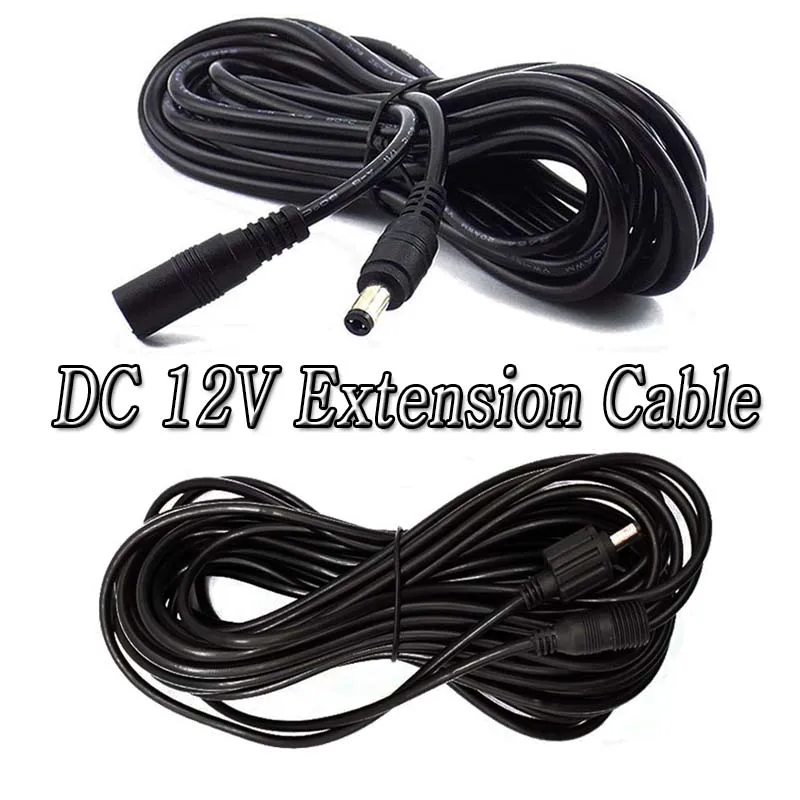 

DC 12V Extension Power Cable Waterproof Outerdoor Extend Wire 2.1mm*5.5mm 1m 2m 3m 5m 10m IP67~IP68 Power Cord For CCTV Camera