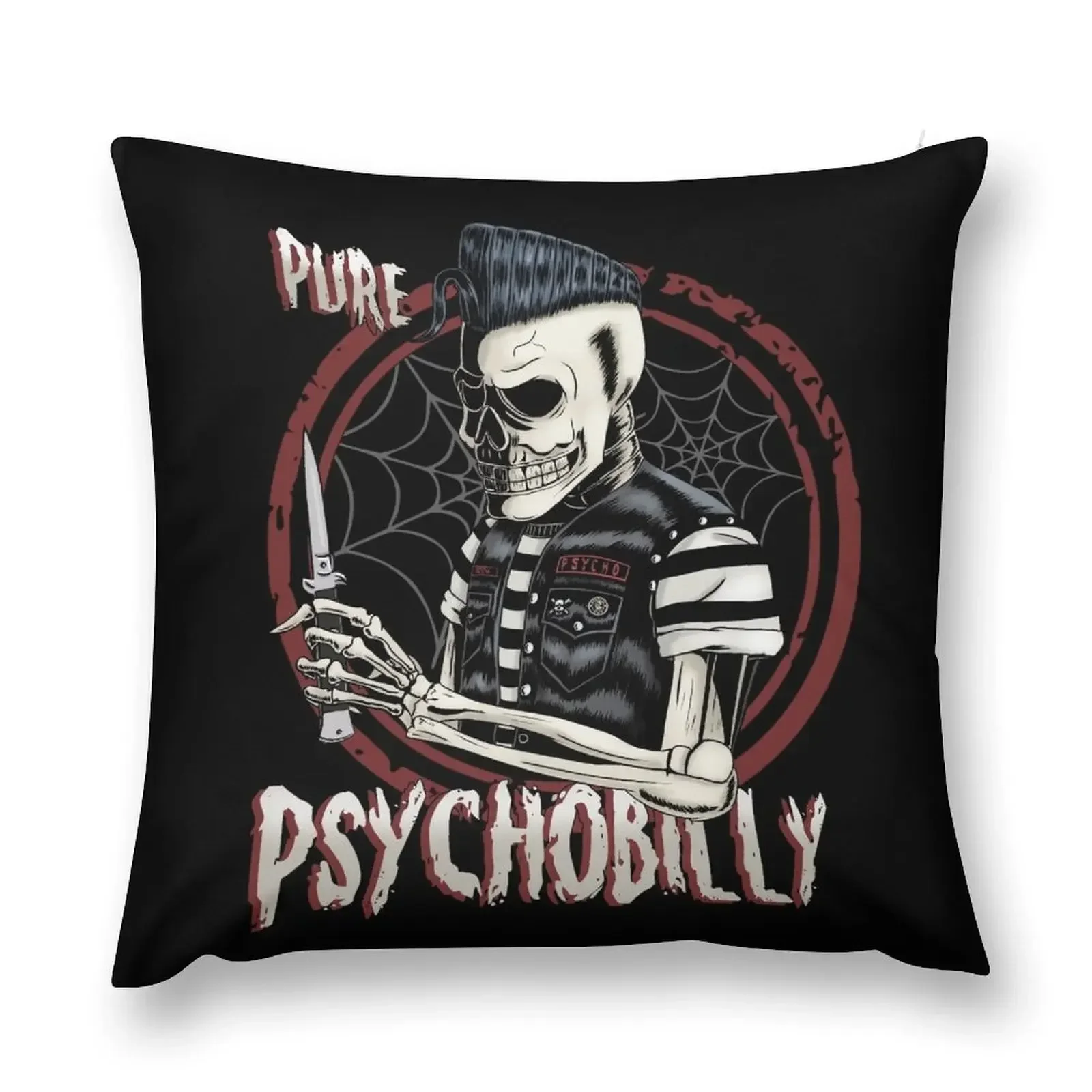 

Pure Psychobilly Throw Pillow Cushions Pillowcases For Pillows Pillowcases Bed Cushions anime girl pillow